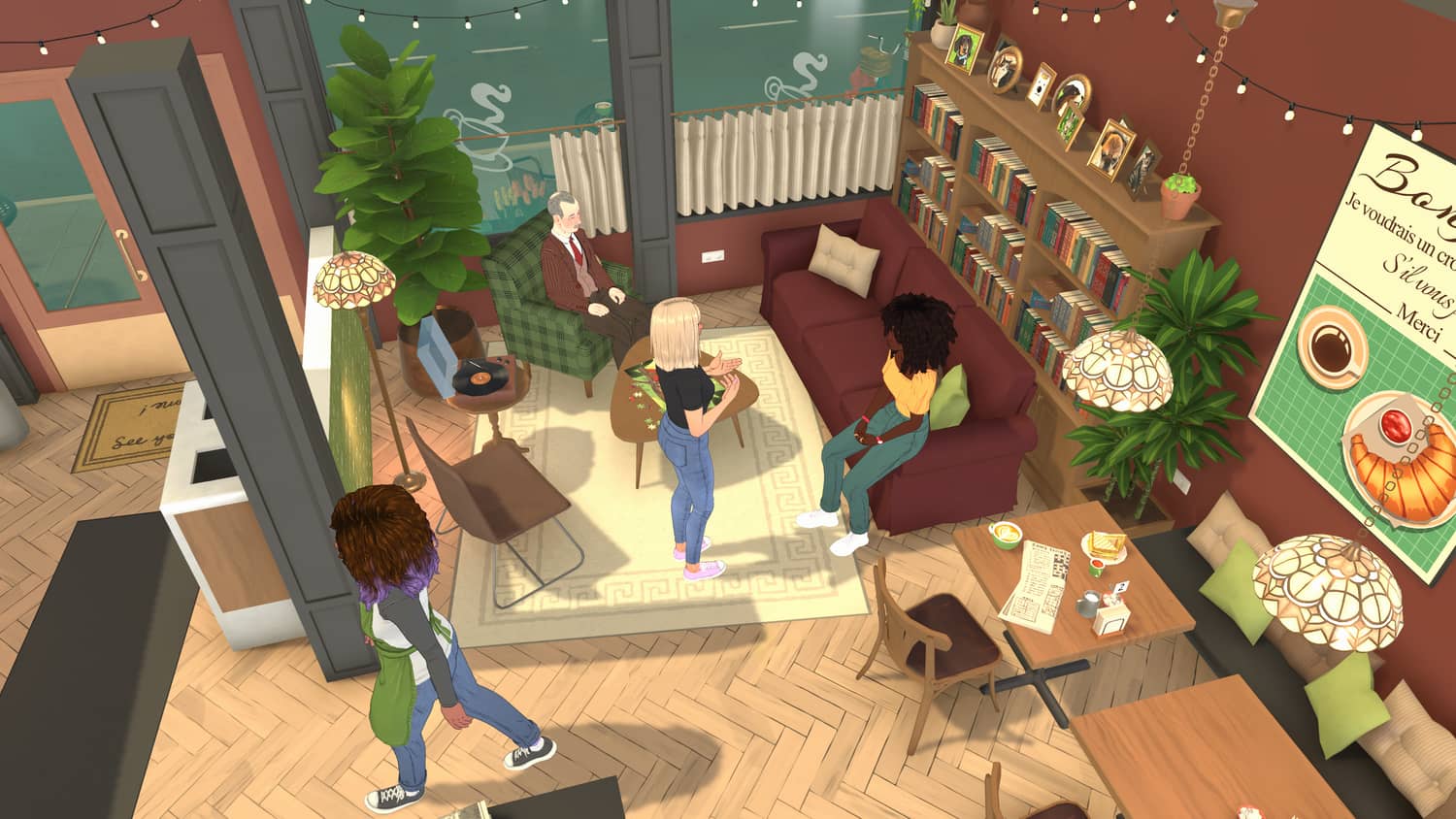 Official Paralives live mode screenshot showing Parafolk activities in Melino