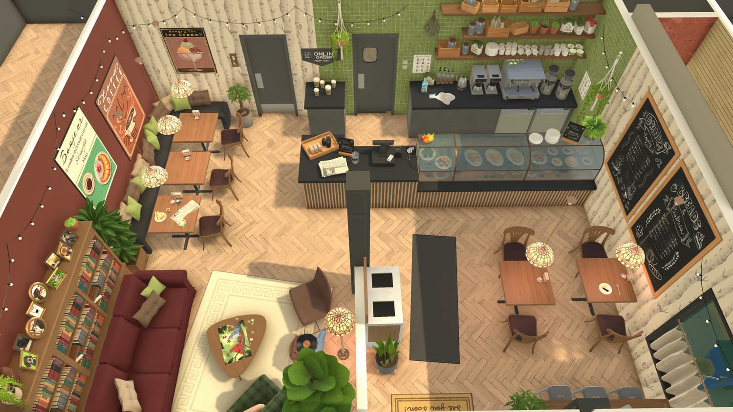 Official Paralives build mode screenshot showing interior editing and object placement